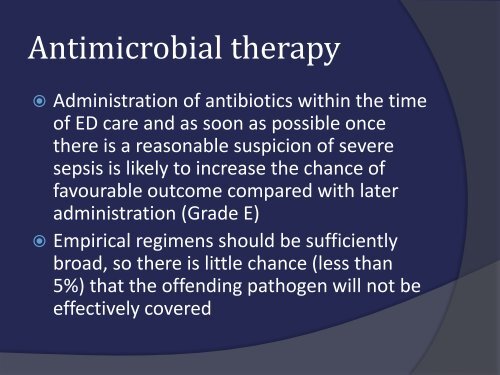 New insights into the management of severe sepsis and septic shock