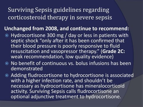 New insights into the management of severe sepsis and septic shock