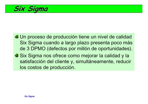 Six Sigma - Alejandro Gonzalez y Asociados