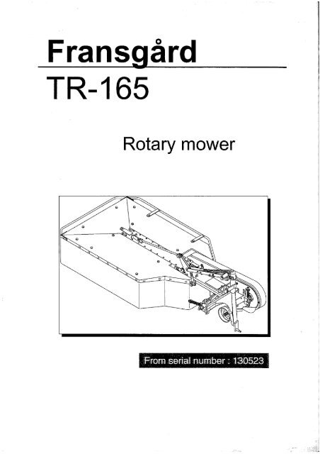 Rotary Drum Mower TR-165 - Twose