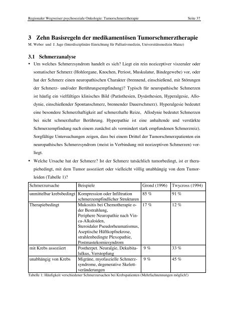 Psychosoziale Onkologie - Institut - Johannes Gutenberg-Universität ...