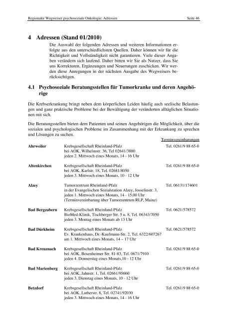 Psychosoziale Onkologie - Institut - Johannes Gutenberg-Universität ...