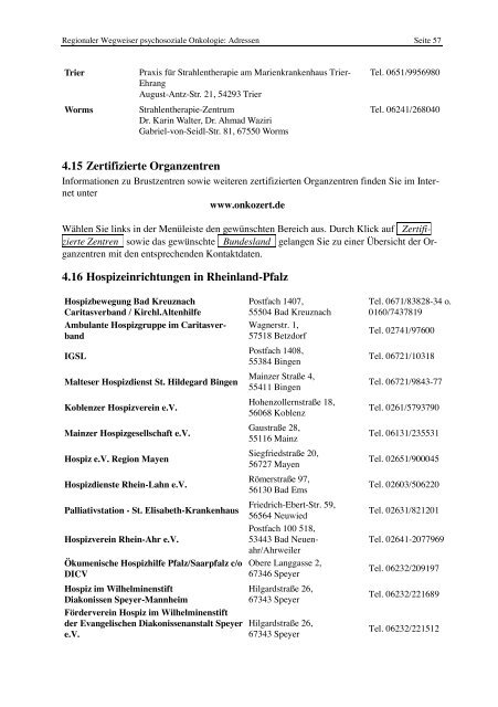 Psychosoziale Onkologie - Institut - Johannes Gutenberg-Universität ...