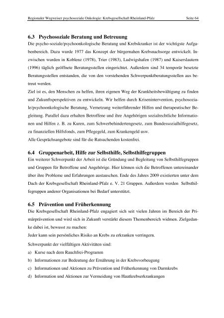 Psychosoziale Onkologie - Institut - Johannes Gutenberg-Universität ...