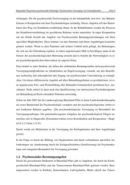 Psychosoziale Onkologie - Institut - Johannes Gutenberg-Universität ...