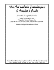 The Ant and the Grasshopper -- A Teacher's Guide