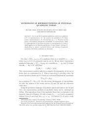Extensions of representations of integral quadratic forms