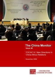 The China Monitor - The Centre for Chinese Studies