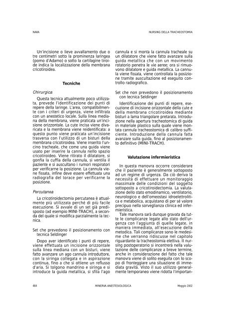 Nursing della Tracheostomia N. Nava, M. Baiocchi, A - ResearchGate