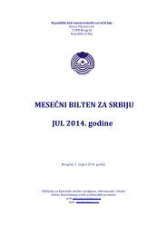 MESEÄNI KLIMATSKI BILTEN ZA SRBIJU JUL 2013. godine