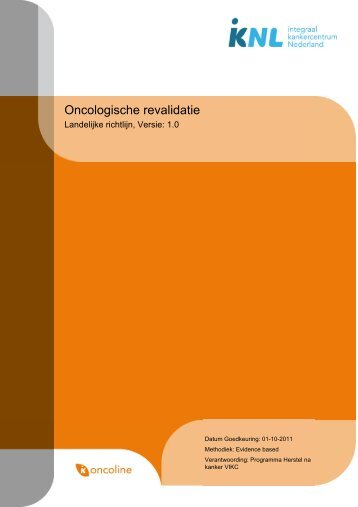 Richtlijn: Oncologische revalidatie (1.0)