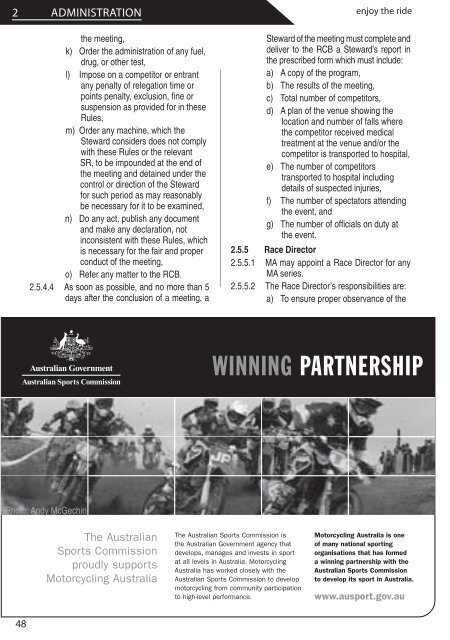 2009 Manual of Motorcycle Sport - Motorcycling Australia