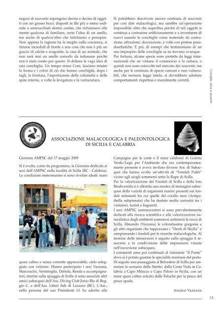 scarica il Notiziario S.I.M. - SocietÃƒÂ  Italiana di Malacologia