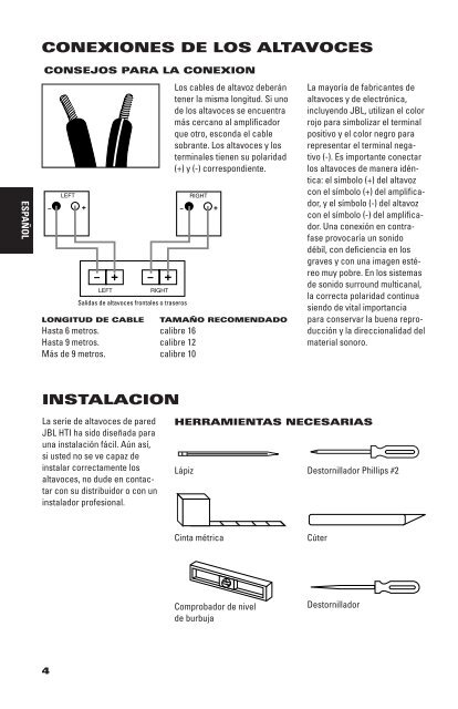 GUIA DEL PROPIETARIO - JBL