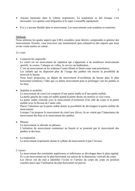 1 Application des principes de Laban/ Bartenieff - UniversitÃ© du ...