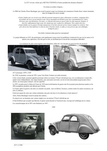 La 2CV est une voiture qui a REVOLUTIONN la ... - Accueil - Chez