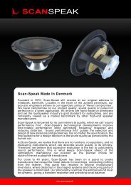 Scan-Speak Autumn Catalogue 2010 - WES Components