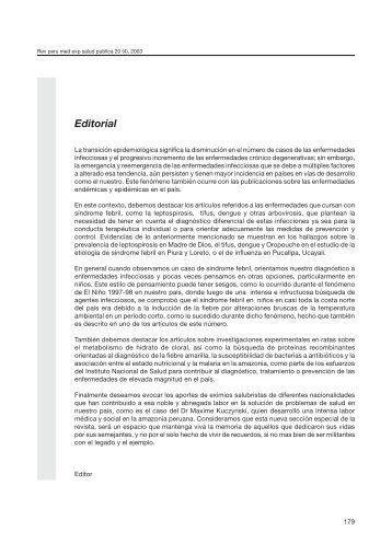 Editorial - Instituto Nacional de Salud