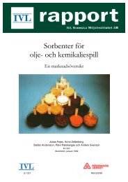 Sorbenter fÃƒÂ¶r olje- och kemikaliespill - IVL Svenska MiljÃƒÂ¶institutet