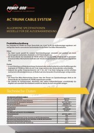 AC Trunk CAble SySTem Technische Daten - Power-One