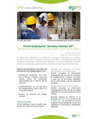 Portal empresarial âServicios Clientes VIPâ: - EPM
