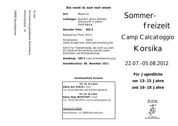 Flyer Korsika 2012 - Kirchenkreis Ronnenberg