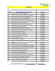 School List - Paryavaran Mitra