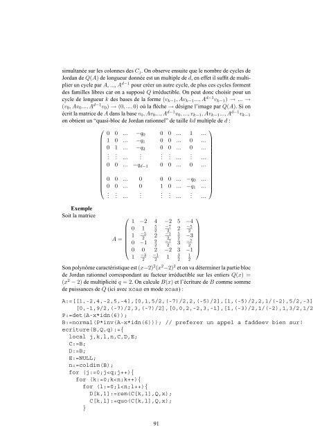 Algorithmes de calcul formel - Free