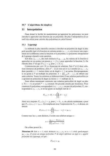 Algorithmes de calcul formel - Free