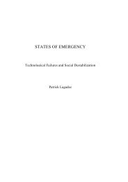 STATES OF EMERGENCY - Patrick Lagadec