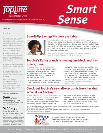 Smart Sense June 2011 - Topline Federal Credit Union