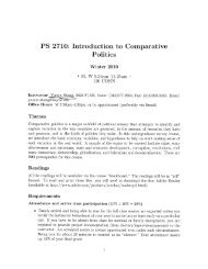 PS 2710: Introduction to Comparative Politics - Wayne State University