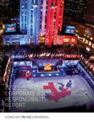 2012 CORPORATE SOCIAL RESPONSIBILITY REPORT - Comcast