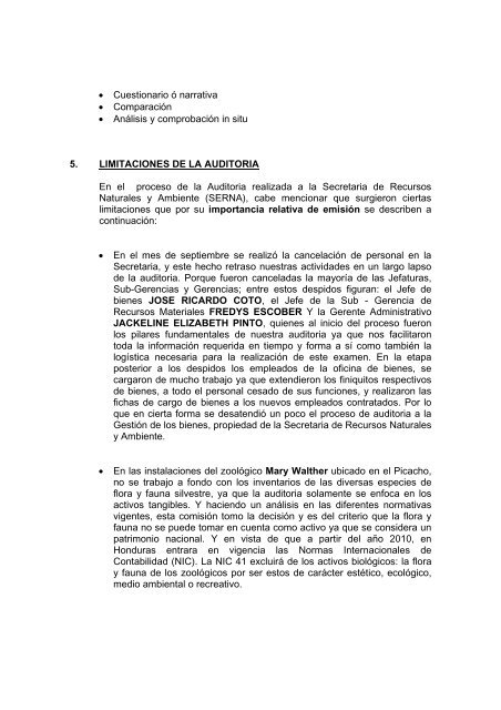 INFORME 004/2009-dfbn - Tribunal Superior de Cuentas