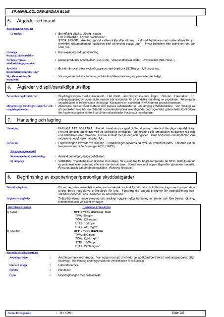 VARUINFORMATIONSBLAD - Abkati