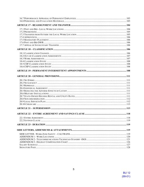 Memorandum of Understanding with Unit 12 - Dpa - State of California