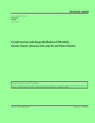 electronic reprint Crystal structure and charge distribution of ... - CRM2