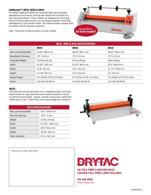 Drytac Jetmounter Laminators