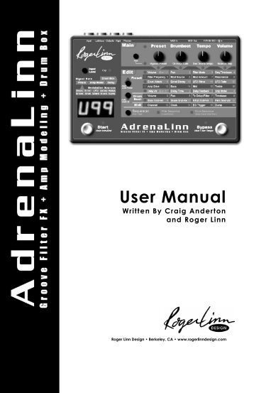 AdrenaLinn Manual English - Roger Linn Design