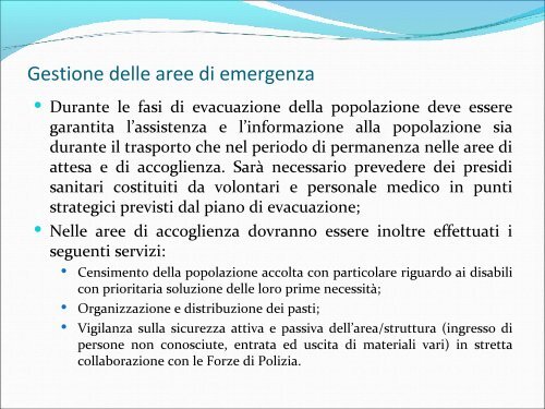 Aree emergenza - Provincia di Forlì-Cesena