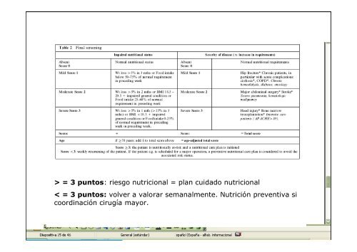 valoracion del estado nutricional: identificacion de riesgo nutricional ...