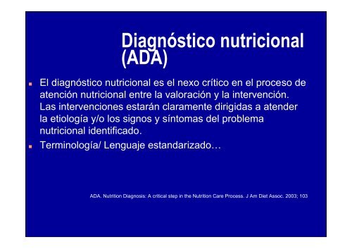 valoracion del estado nutricional: identificacion de riesgo nutricional ...