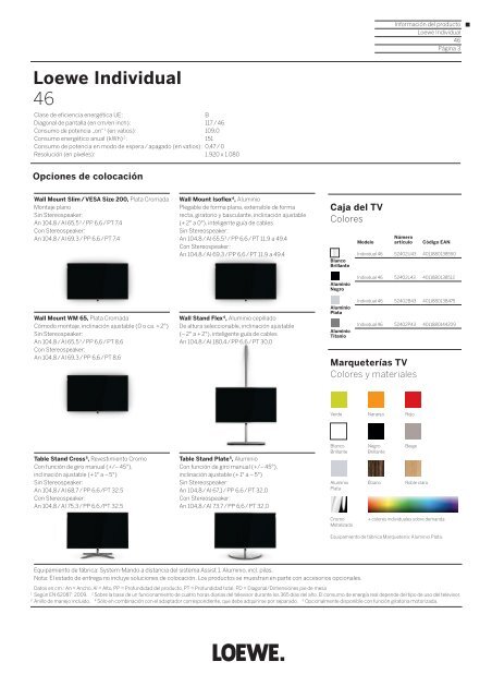 Loewe Individual ID 46 television LED - Novomusica