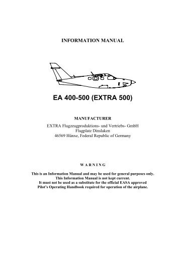 EA 400-500 (EXTRA 500) - Extra Aircraft