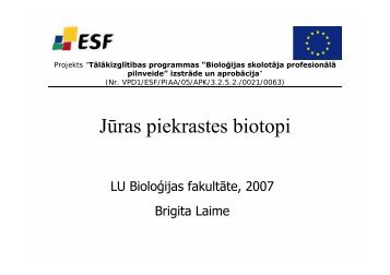 JÅ«ras piekrastes biotopi (prezentÄcija)