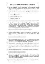 MAE 219 â INTRODUÃÃO Ã PROBABILIDADE E Ã ESTATÃSTICA I