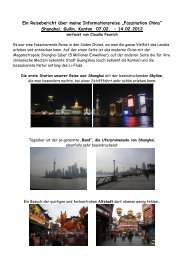 Ein Reisebericht über meine Informationsreise „Faszination China ...