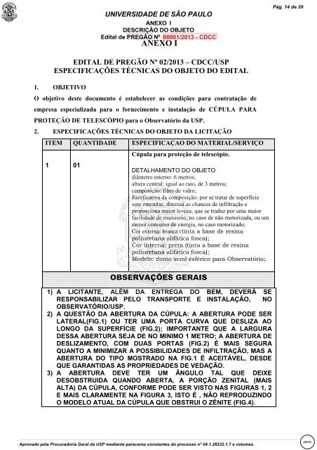 minuta edital de pregÃ£o eletrÃ´nico banco do brasil - CDCC - USP