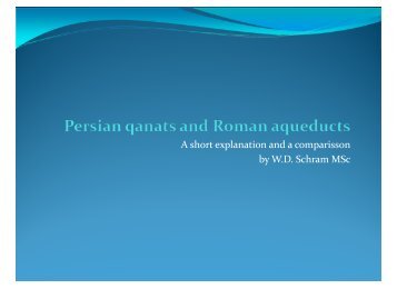 Persian qanats and Roman aqueducts - Website on Roman aqueducts