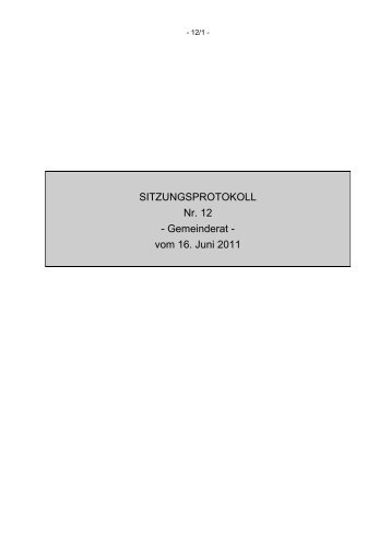 12. GR-Protokoll vom 16.06.2011 (201 KB) - .PDF - Volders - Land ...